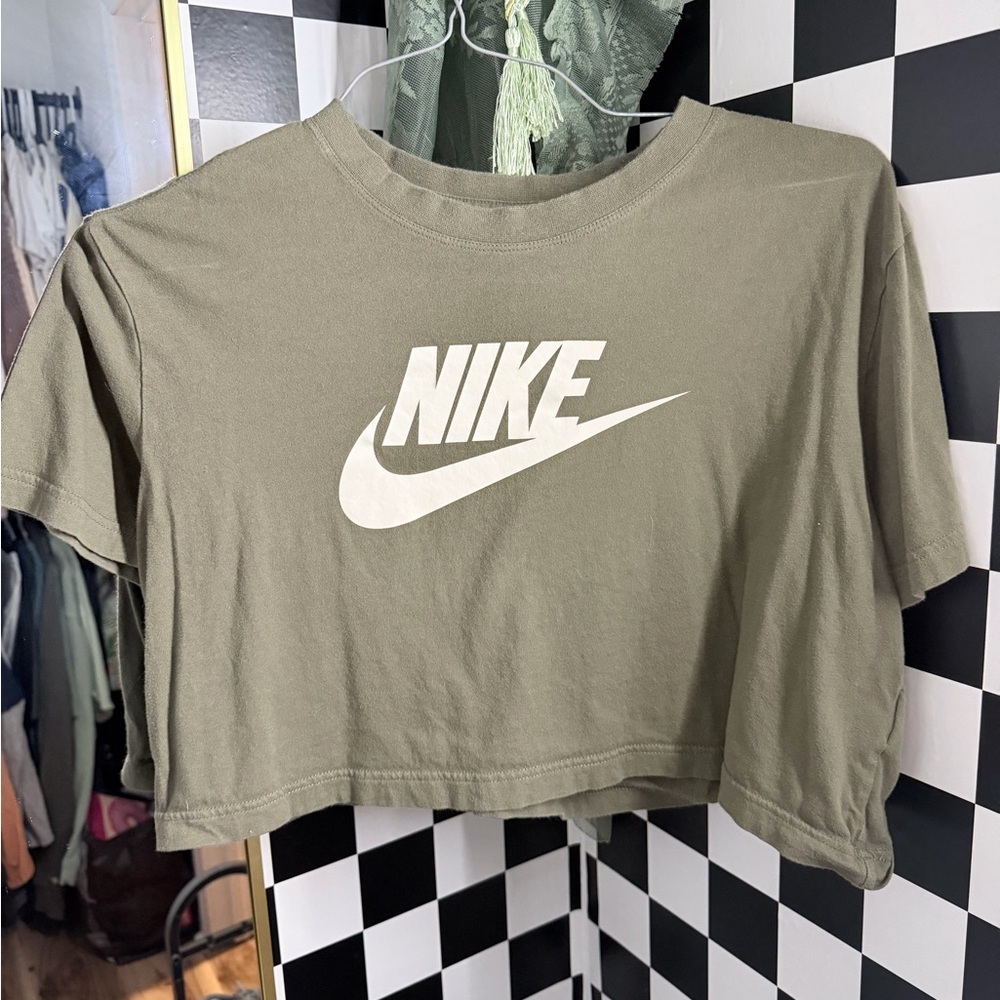 Nike Sage Green Cropped Tee